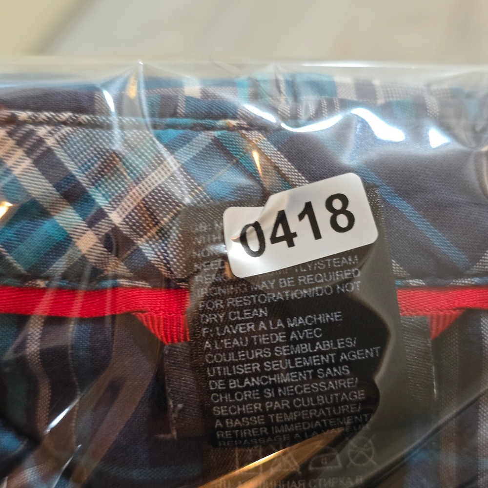 The North Face Mens Blue Teal Plaid Long Sleeve Button Down Hiking Shirt Small - Picture 11 of 11
